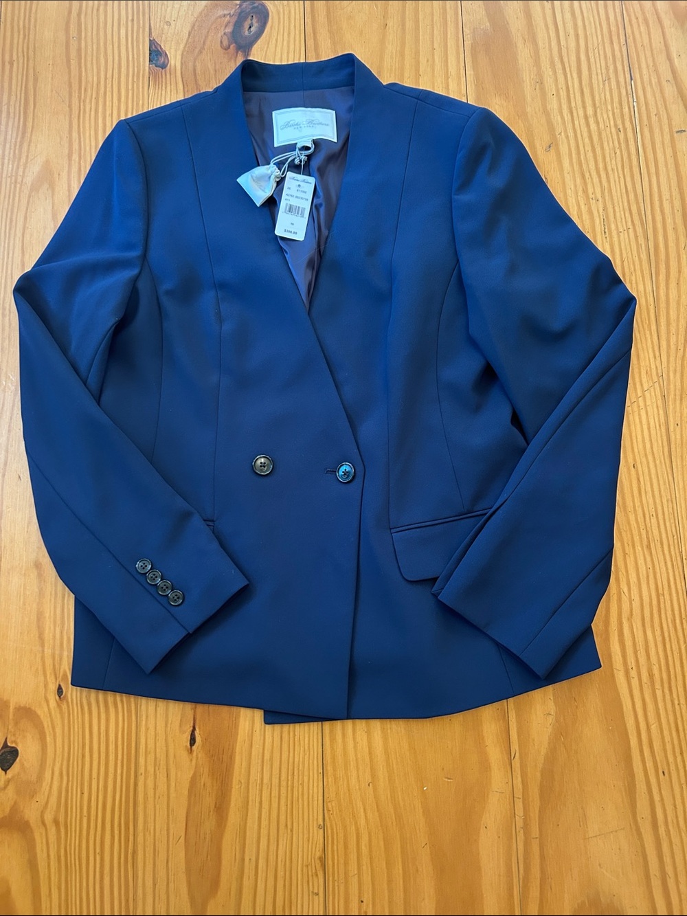 Brooks Brothers Navy Double-Breasted Women's Blazer
